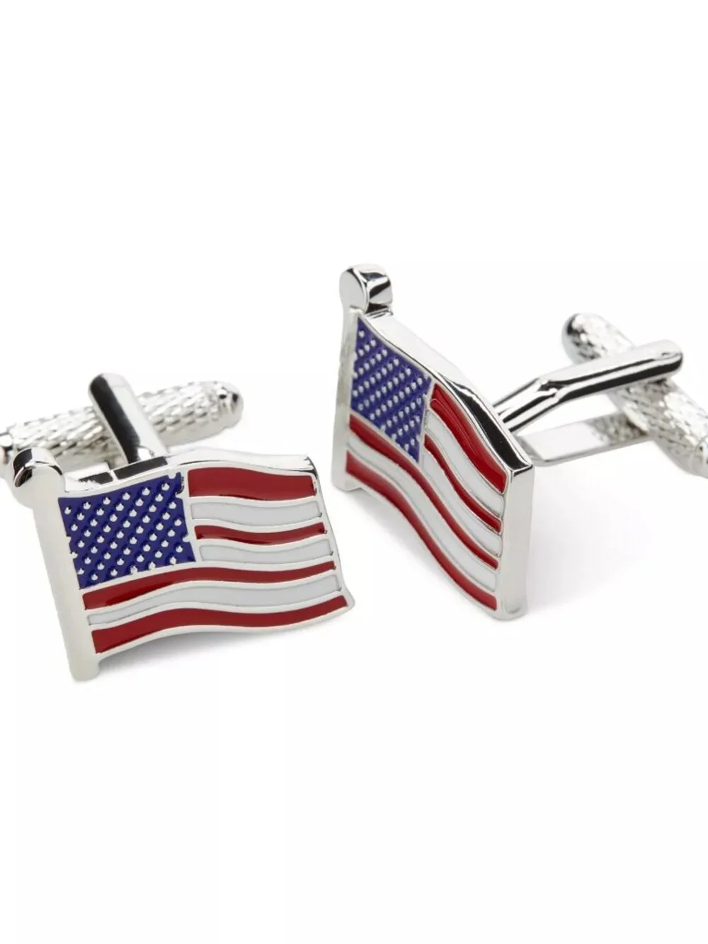 Perry Ellis Portfolio Men's Whale Back Patriotic American Flag Novelty Cufflinks